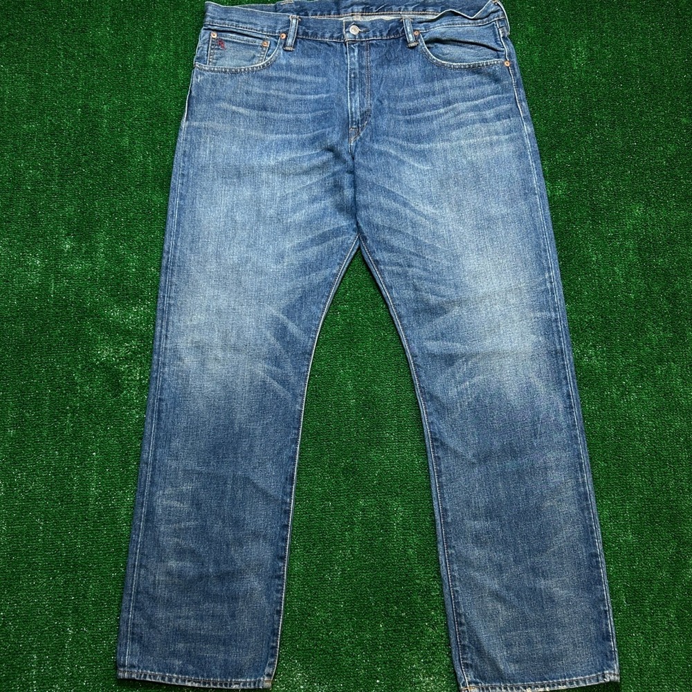 Classic Fit 867 Polo Ralph Lauren Faded Denim Jeans Blue 38x32 - Picture 2 of 11